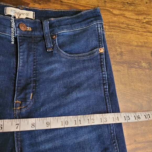 Madewell Jeans 27 Skinny 10" High Rise M2230 Dark Wash Tummy Control Stretch - Picture 9 of 13